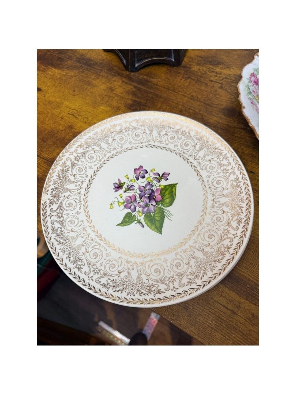 Three plates, Cunningham and Pickett warranted 22 karat gold Ohio